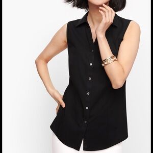 Talbots Black NON-IRON SLEEVELESS PERFECT SHIRT